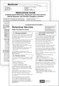 Medication guide for prescription rotavirus vaccine